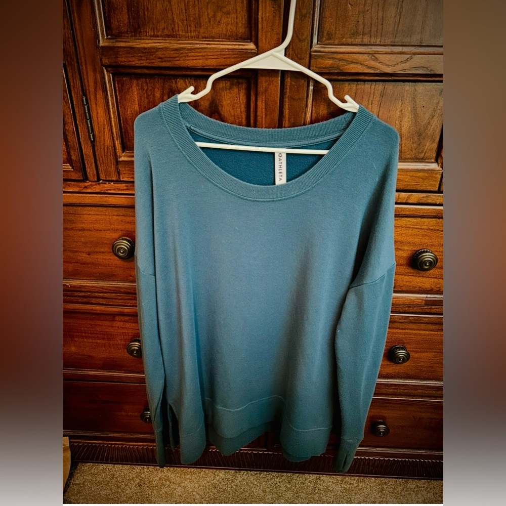 *Like New* Athleta Teal Coastal Luxe Recovery Crewneck Sweatshirt - Picture 5 of 16